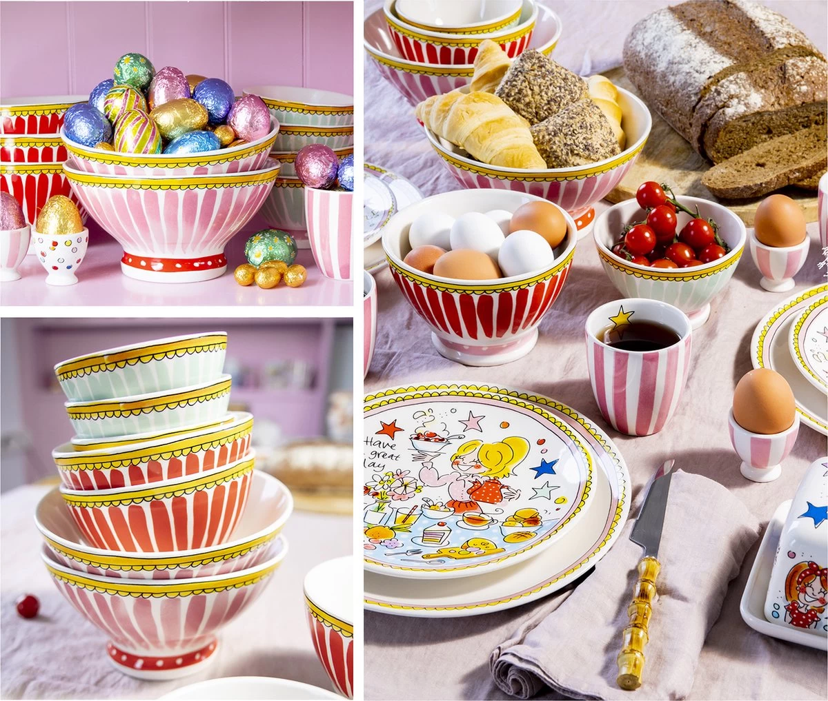 Blond Amsterdam, Even Bijkletsen Mini Mok Rode Rand Zonder Oor, 0,2L - Afbeelding 3