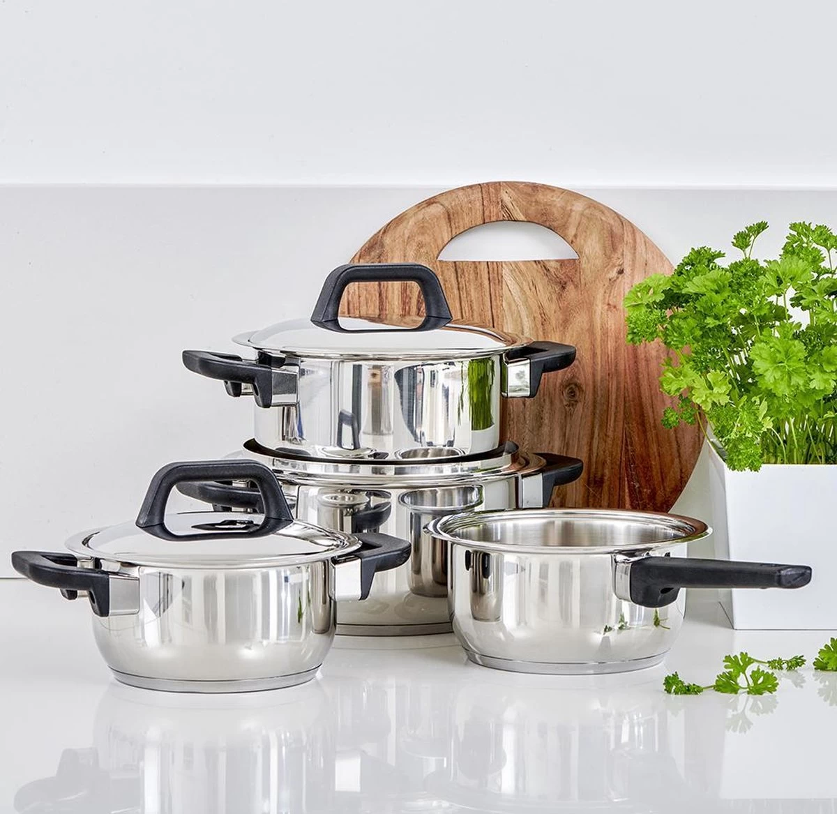 Gero Erik Kookpannenset - 4-delig - RVS - Inductie - Afbeelding 7