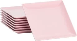 Lite-Body Hermes Gebaksbordjes - Set Van 8 Stuks - Ø16 Cm - Roze Mat