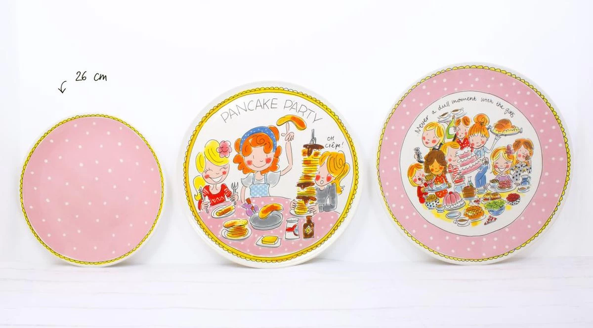 Even Bijkletsen Plat Bord Dot D26cm - Afbeelding 4