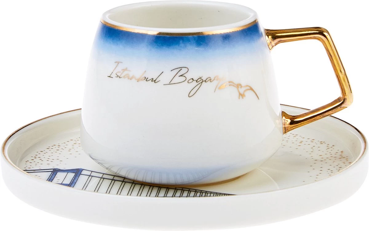 KARACA -ISTANBUL- 12 DELIGE- KOFFIEKOPJES VOOR 6 PERSONEN SET-Karaca Istanbul Set Van 12 Koffiekopjes 90 Ml- Moccamokken -espressokopjes Set Van Porselein, 6 Personen Robuuste Mokkatas, Porselein - Afbeelding 6