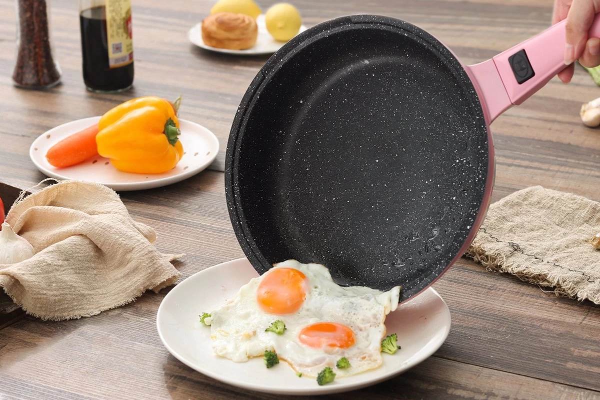 Royalty Line Inductie Pannenset - Luxe 14-delige Pannenset Marmeren Coating - Pannen Met Afneembare Handvaten - Oven-Ready - PFAS-Vrij - Voor Alle Warmtebronnen - Afneembare Koudgrepen - Antiaanbaklaag - Koekenpan Met Glazen Deksels - Roze - Afbeelding 10