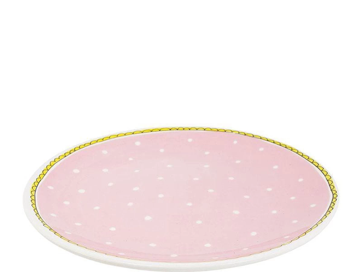 Even Bijkletsen Plat Bord Dot D26cm - Afbeelding 2