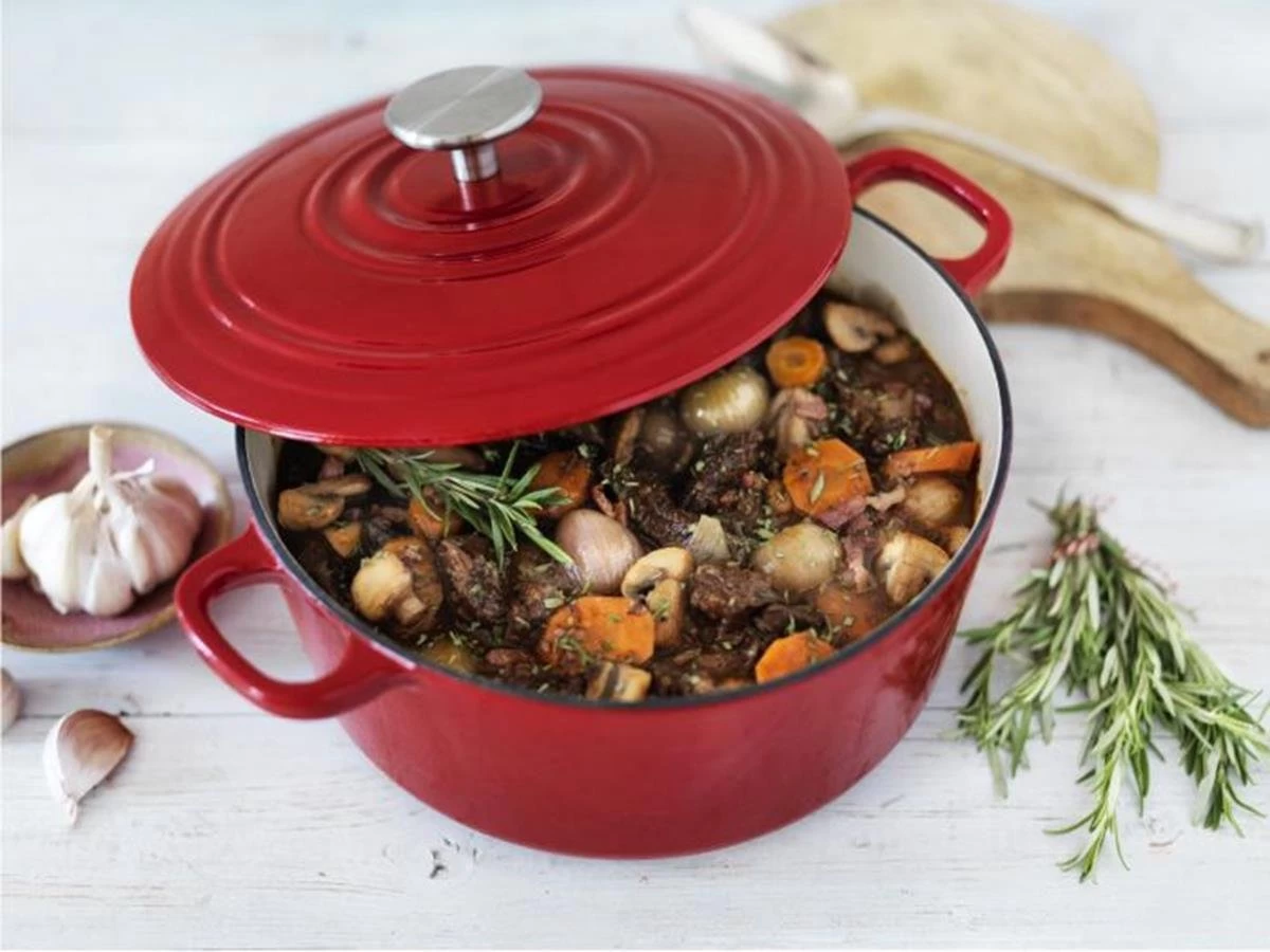 BK Bourgogne Braadpan Ø 24 Cm - Rood - Gietijzer - Inductie - Afbeelding 6
