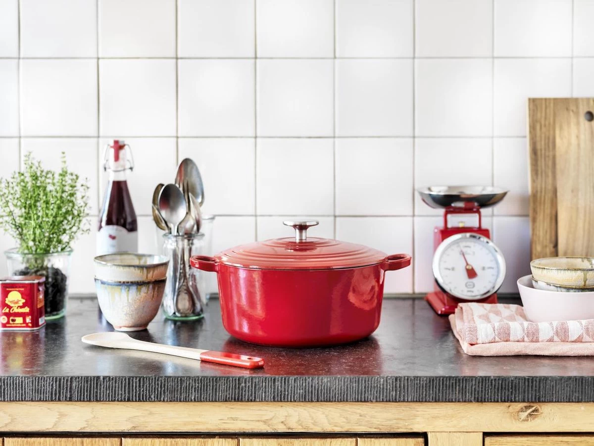 BK Bourgogne Braadpan Ø 24 Cm - Rood - Gietijzer - Inductie - Afbeelding 4