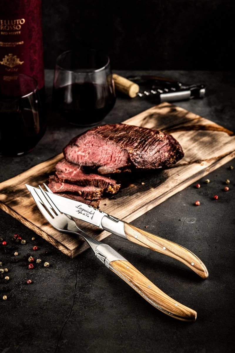 Laguiole Style De Vie Vorken Luxury Line - 6-delig - Olijfhout - Afbeelding 7