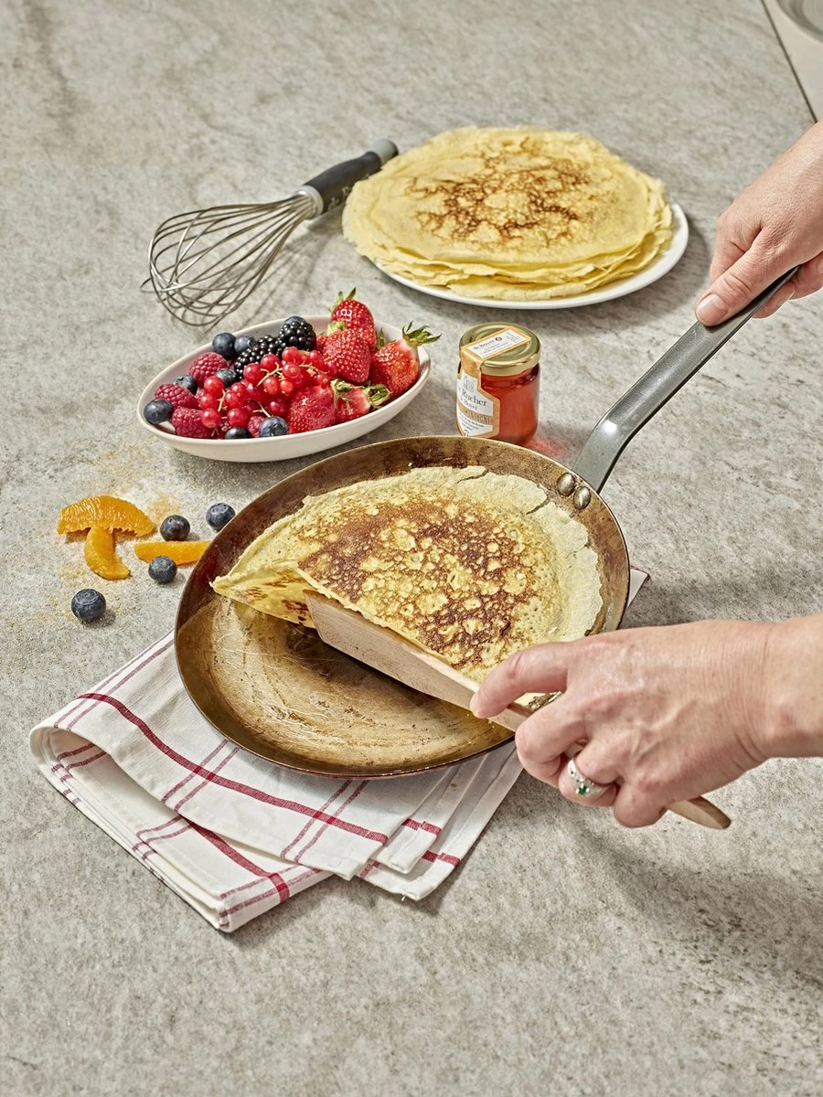 De Buyer Carbone Plus Crêpe- En Pannenkoekenpan - Ø 26cm - Plaatstaal - Afbeelding 2