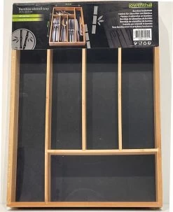 Houten Bestekbak/bestekhouder 36 X 26 Cm - Keukenlade/besteklade Inzetbakken